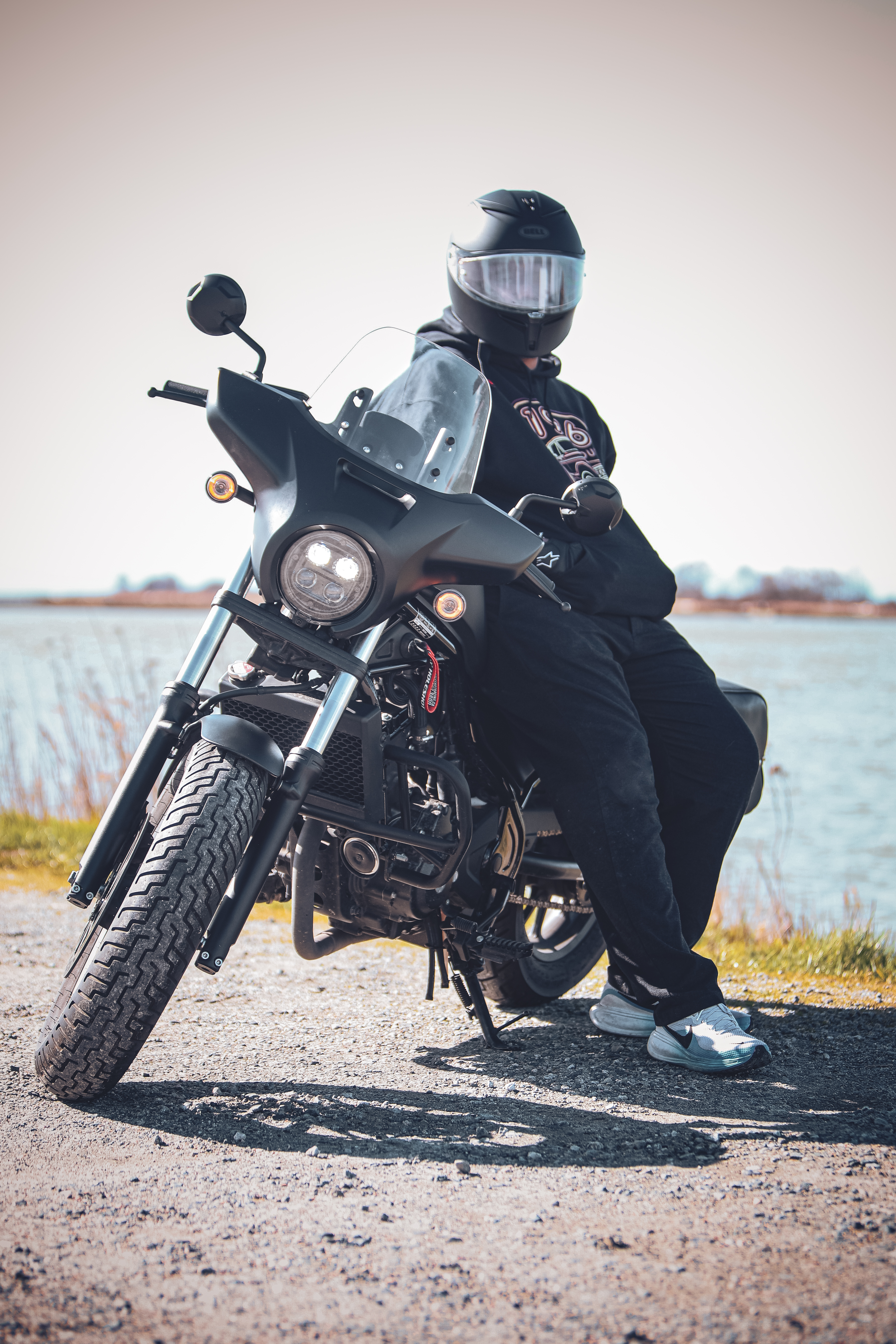 Gurman Pannu with his motorcycle